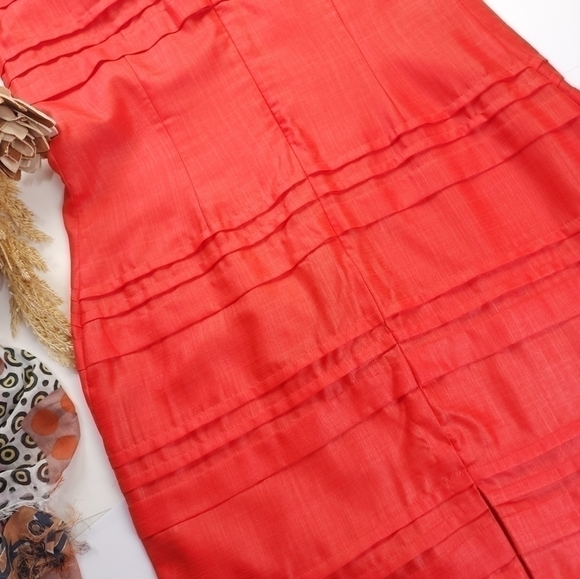 Jessica Simpson Orange Sheath Dress sz 10 - Picture 14 of 16